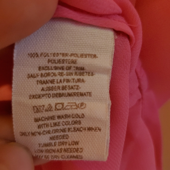 Free People Best of Both Worlds Hot Pink Half Sheer Long Sleeve Button D… - Picture 9 of 9